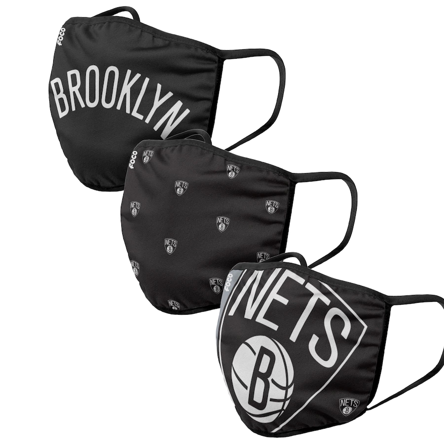 Adult Brooklyn Nets 3Pack Dust mask with filter-0